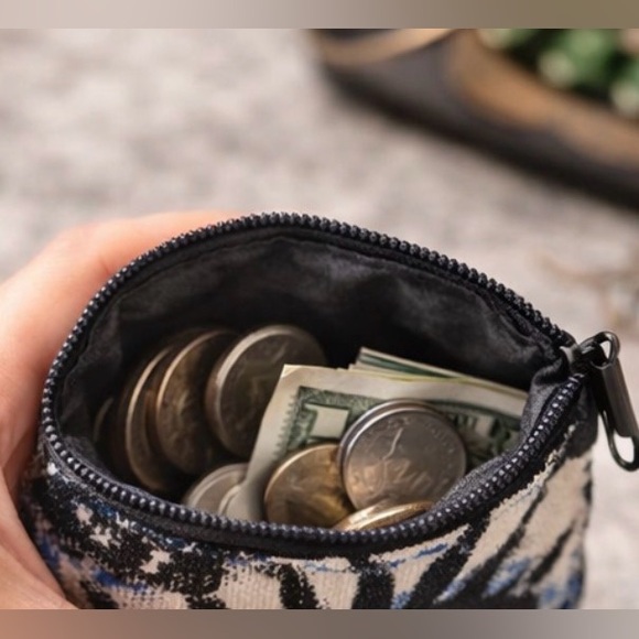 Abstract Evil Eye Coin Pouch Keychain Zip Wallet Boho Graphic NEW - Picture 6 of 6